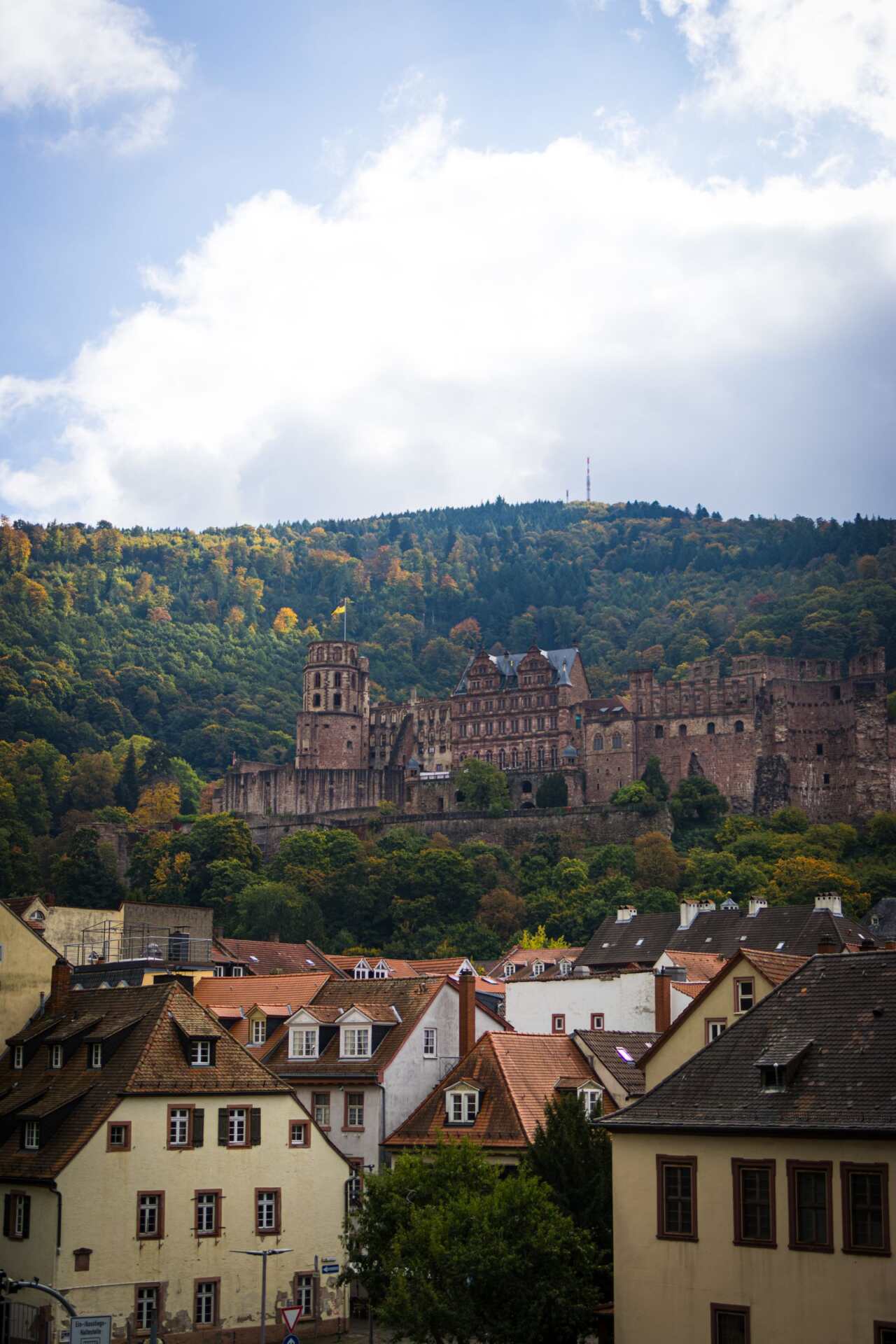 Heidelberg Castle overlooking the historic German university town